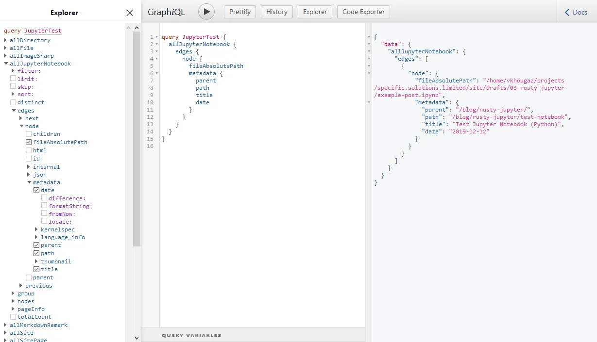 graphql explorer