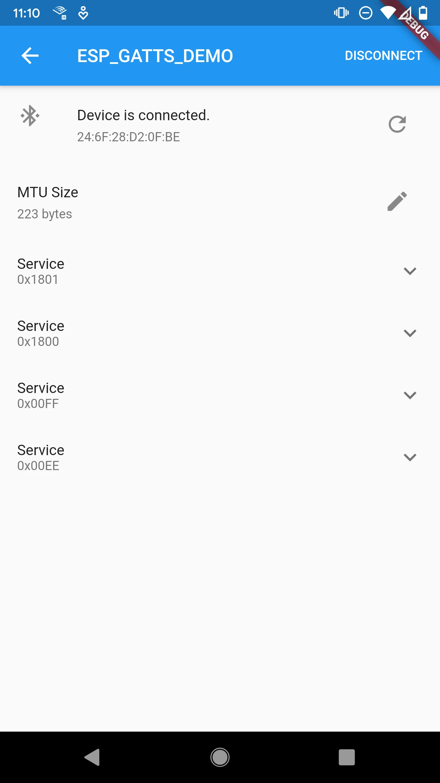 Zuh! the gatts demo connected on android