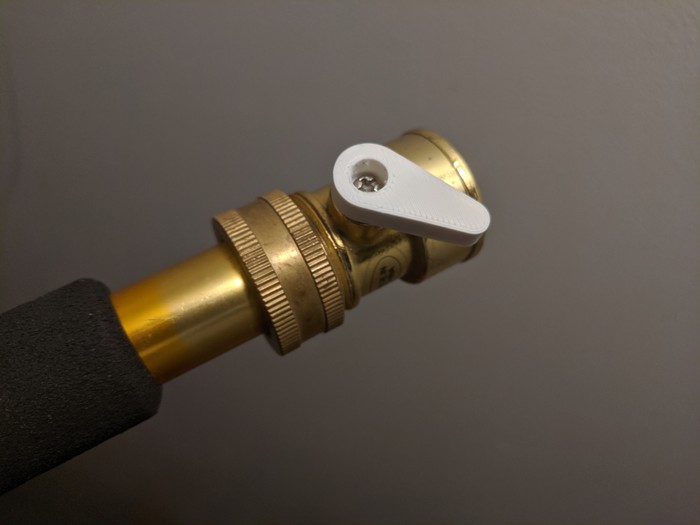 Lever installed on garden tool