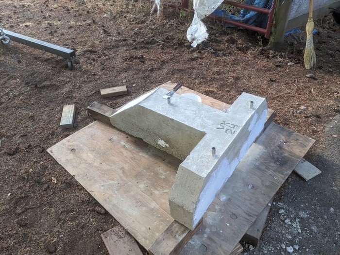 the concrete exposed